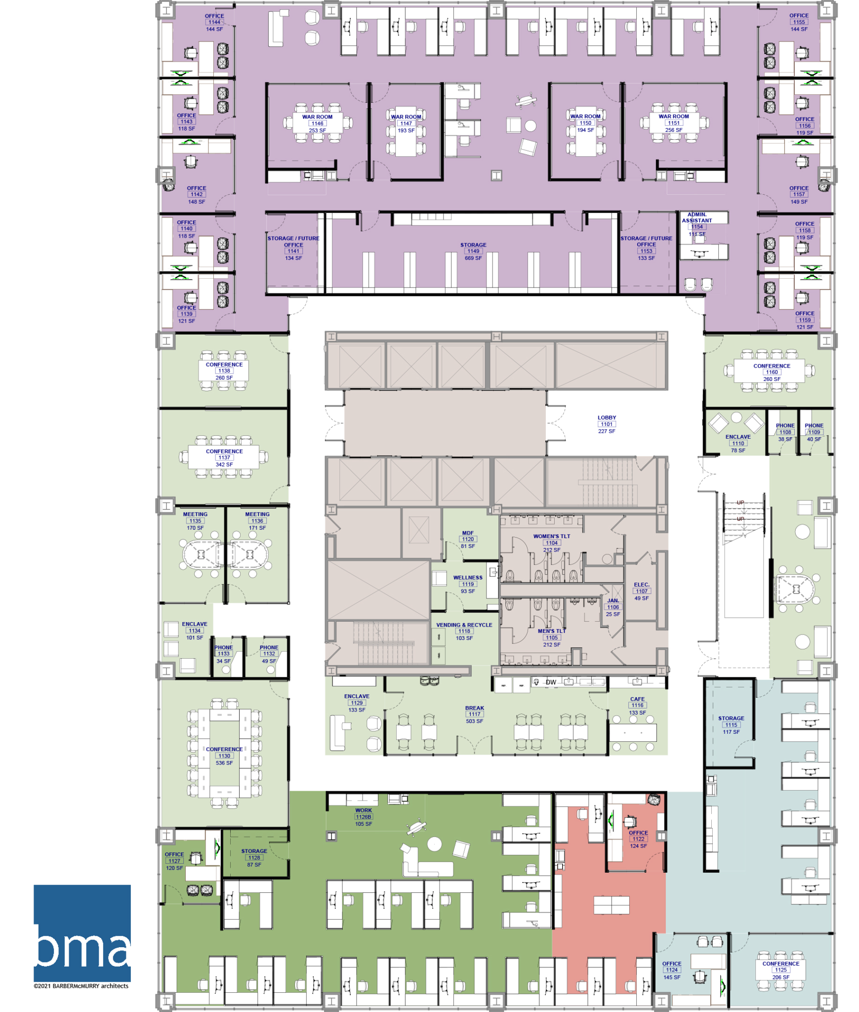 Interior Renderings and Floorplans - UT Tower